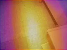 Termografia del punto preciso della perdita d'acqua sotto il pavimento.